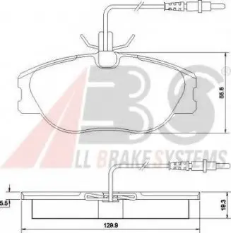 Тормозной колодки диск. Fiat Scudo 94-02 с датч. A.B.S. 36899