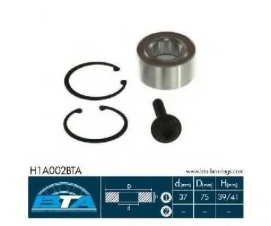 Підшипник колеса,комплект BTA H1A002BTA