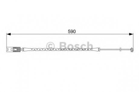 Сигнализатор, износ тормозных колодок BOSCH 1987473042 (фото 1)