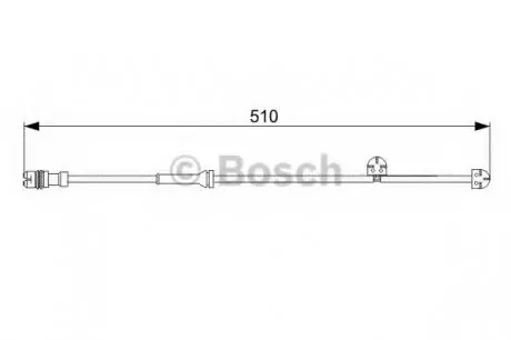 Сигналізатор, знос гальмівних колодок BOSCH 1987473029