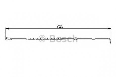 Сигнализатор, износ тормозных колодок BOSCH 1987473017 (фото 1)