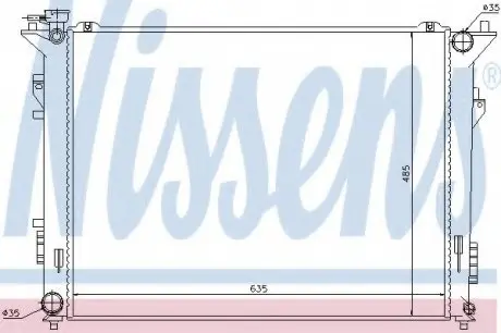 Радиатор, охлаждение двигателя NISSENS 66998