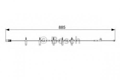 Сигнализатор, износ тормозных колодок BOSCH 1987473015 (фото 1)