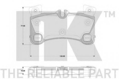Комплект тормозных колодок, дисковый тормоз NK 224799 (фото 1)