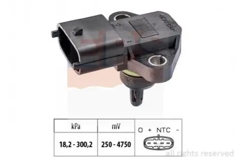 Датчик давления воздуха Hyundai 1.4, 1.6, 1.7 CRDi EPS 1.993.345