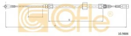 Трос ручного тормоза. DB Sprinter 901-903 COFLE 10.9886