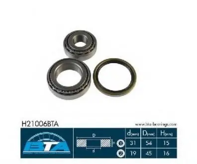 Комплект подшипника ступицы колеса BTA H21006BTA