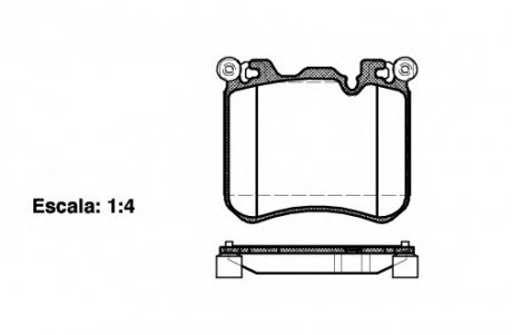 Комплект тормозных колодок, дисковый тормоз REMSA 141300 (фото 1)