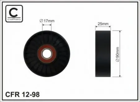 Сам ролик 90X17X25 Peugeot/Citroen/Fiat/Lancia CAFFARO 12-98