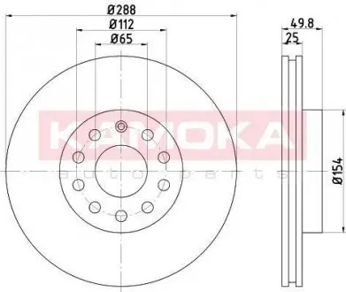 Диск тормозной VW Caddy передн. KAMOKA 1032436