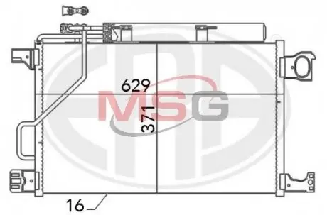 Радиатор кондиционера 2035000854 Mercedes benz ERA 667105