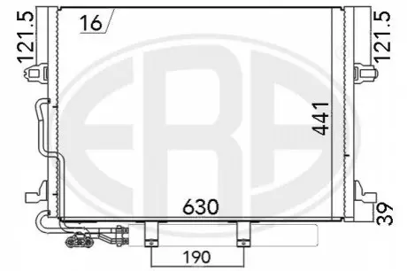 Радиатор кондиционера 2115000154 Mercedes benz ERA 667033