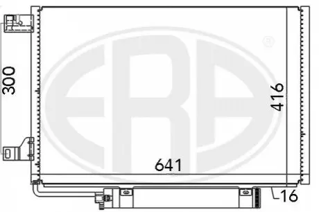 Радіатор кондиціонера 1695000054 Mercedes benz ERA 667006