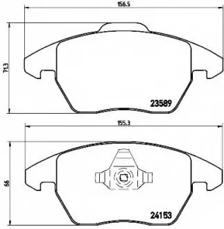 Комплект тормозных колодок, дисковый тормоз BREMBO P61076