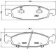 Комплект тормозных колодок, дисковый тормоз BREMBO P37005