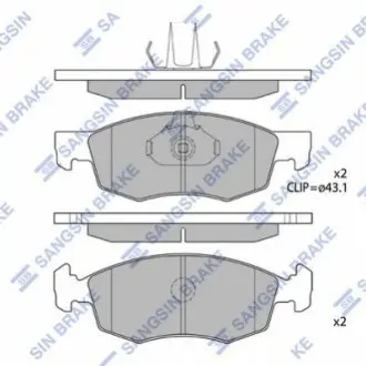 Колодки тормозные передние FIAT DOBLO SANGSIN Hi-Q (SANGSIN) SP1198