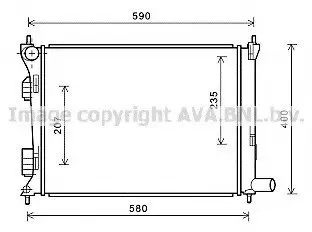 Радіатор охолодження двигуна Accent IV 1.4 i CVVT 11/10-(AVA) AVA COOLING HYA2277