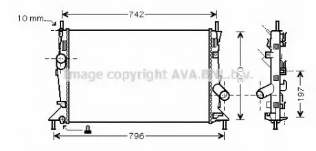Радиатор Focus C-Max 1.6 TDCi * 10/03- (AVA) AVA COOLING FDA2370