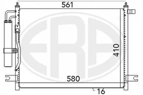 Радиатор кондиционера 96469288 General motors ERA 667034