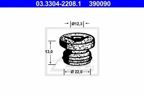 Заглушка розширювального бачка ATE 03330422081 (фото 1)