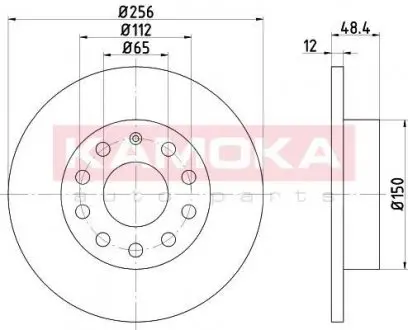Диск тормозной VW Caddy задн. KAMOKA 1032552