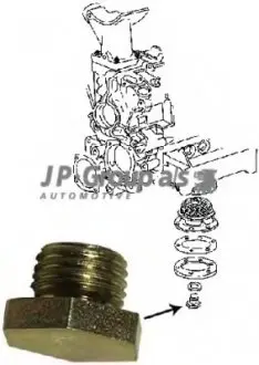 Корок масляного піддону Golf/Passat/Transporter 90- JP GROUP 8113800200