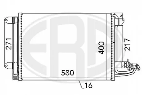Радиатор кондиционера 1K0820411AC Volkswagen ERA 667003