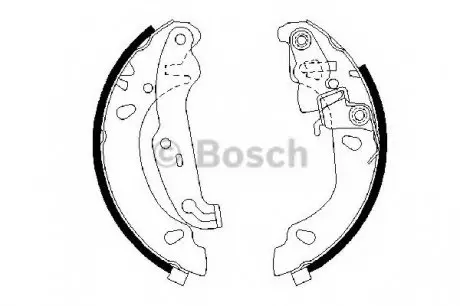 Комплект гальмівних колодок 0 986 487 624 BOSCH 0986487624