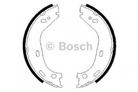 Комплект тормозных колодок, стояночная тормозная система BOSCH 0986487126 (фото 1)