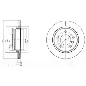 Тормозной диск Delphi BG3041C