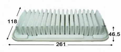 Фільтр повітряний 261/118/46.5 JS ASAKASHI A196J