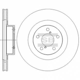 Тормозной диск передний BRAKE Hi-Q (SANGSIN) SD4701 (фото 1)