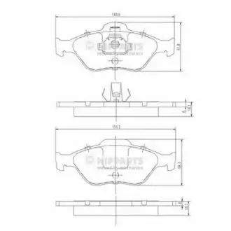 Комплект тормозных колодок, дисковый тормоз NIPPARTS J3603065