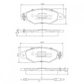 Комплект тормозных колодок, дисковый тормоз NIPPARTS J3601093