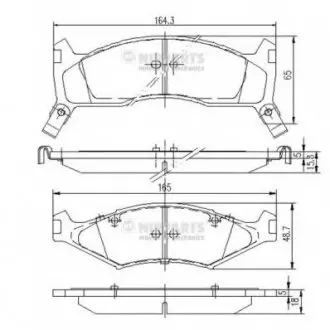 Комплект гальмівних колодок, дискове гальмо NIPPARTS J3600302