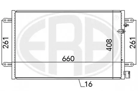 Радиатор кондиционера 4F0260401E Volkswagen ERA 667086