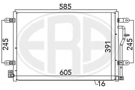 Радіатор кондиціонера 8E0260401A Volkswagen ERA 667089