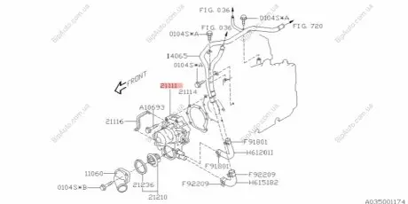 Насос системи охолодження SUBARU 21111AA280