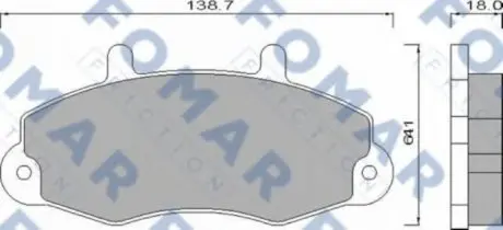 Колодки гальмівні дискові FO 483781 FOMAR FO483781