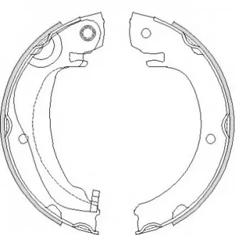 Комплект тормозных колодок, стояночная тормозная система REMSA 468000