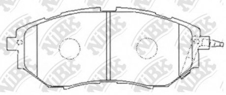 Комплект тормозных колодок, дисковый тормоз NiBK PN7499 (фото 1)