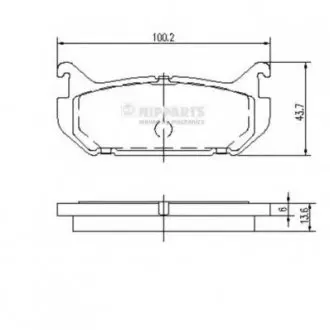 Комплект тормозных колодок, дисковый тормоз NIPPARTS J3613007