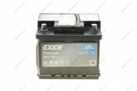 Стартерная аккумуляторная батарея, Стартерная аккумуляторная батарея EXIDE EA472