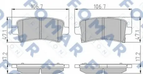 Колодки тормозные дисковые FO 936381 FOMAR FO936381