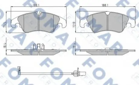 Колодки тормозные дисковые FO 962281 FOMAR FO962281
