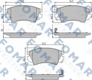 Колодки тормозные дисковые FO 936181 FOMAR FO936181