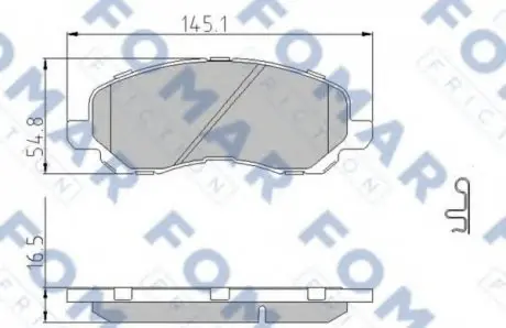 Колодки гальмівні дискові FO 935881 FOMAR FO935881