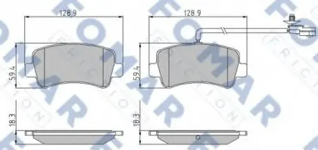 Колодки тормозные дисковые FO 935481 FOMAR FO935481