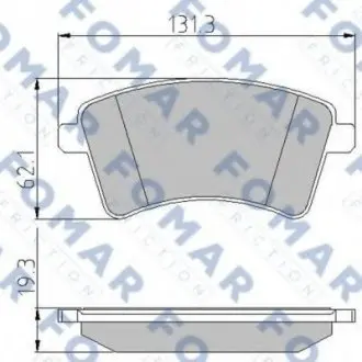 Колодки гальмівні дискові FO 931381 FOMAR FO931381