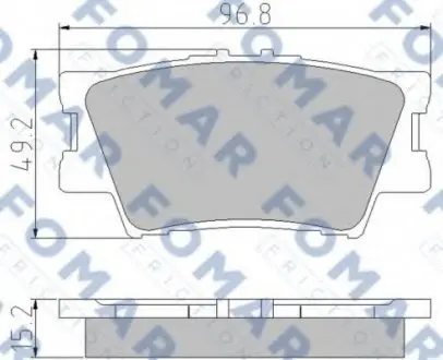 Колодки гальмівні дискові FO 932881 FOMAR FO932881
